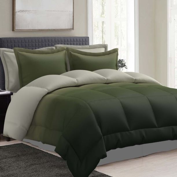 King Green Comforter Set 3 - Piece - Parker Collection - Brantford Surplus
