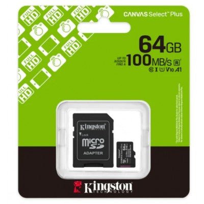Kingston 64GB MicroSD Card Class 10 UHS - I 100MB/s - Brantford Surplus