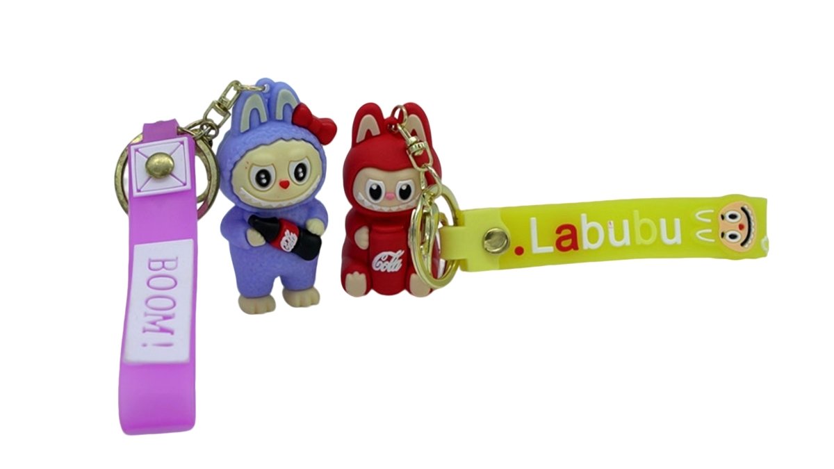 Labubu Keychain Set – Colorful Cartoon Bag Charm - Brantford Surplus