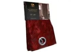 Lace des.Burgundy Curtain 54X84" - Brantford Surplus