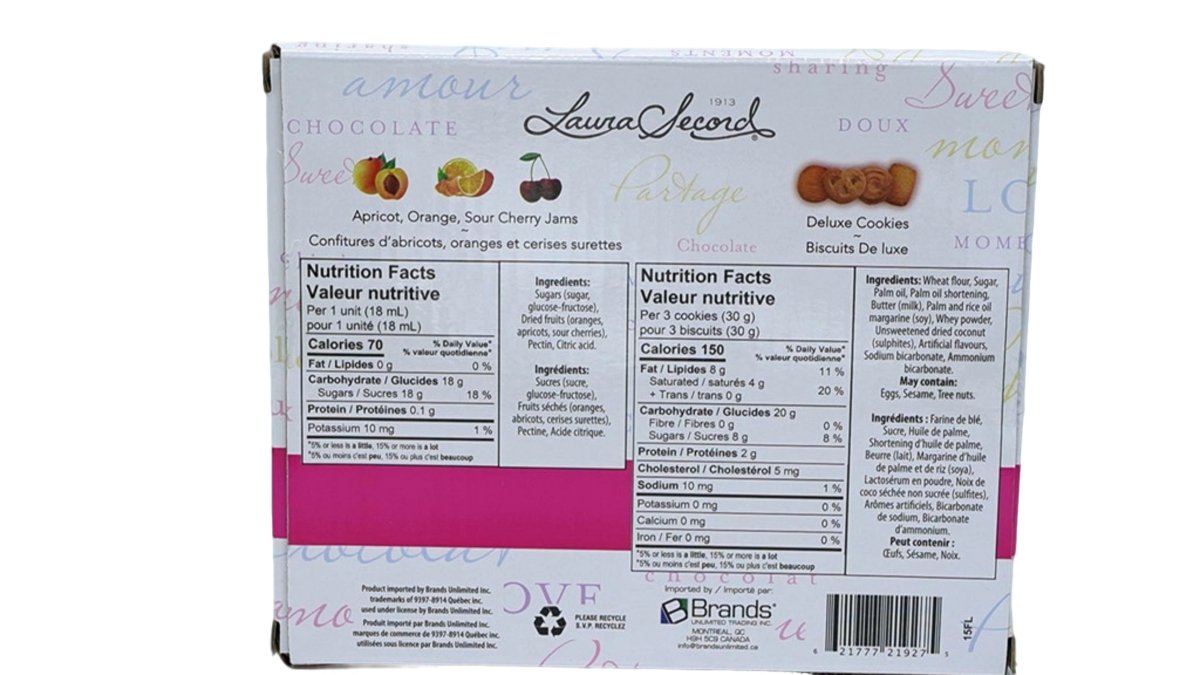 Laura Secord Gourmet Jam & Cookies Gift Box 125g - Brantford Surplus