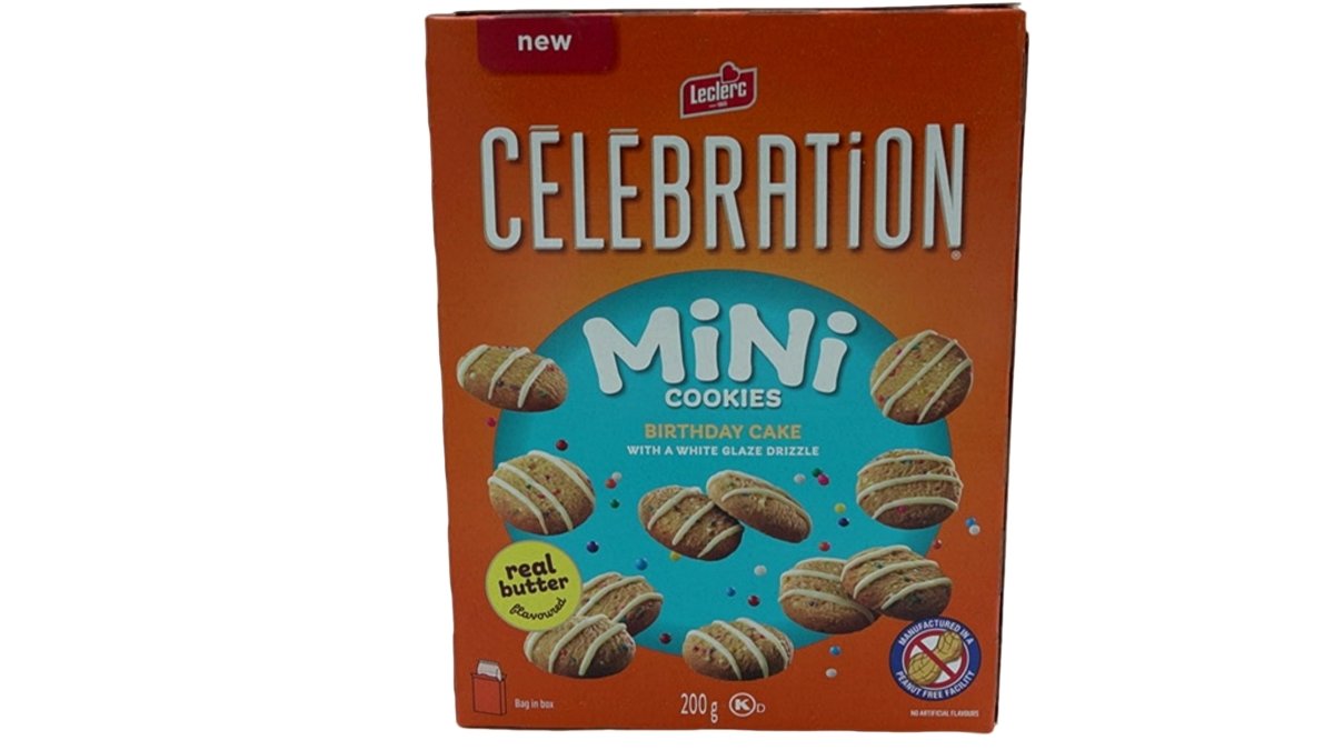 Leclerc Celebration Birthday Cake Mini Cookies 200g - Brantford Surplus