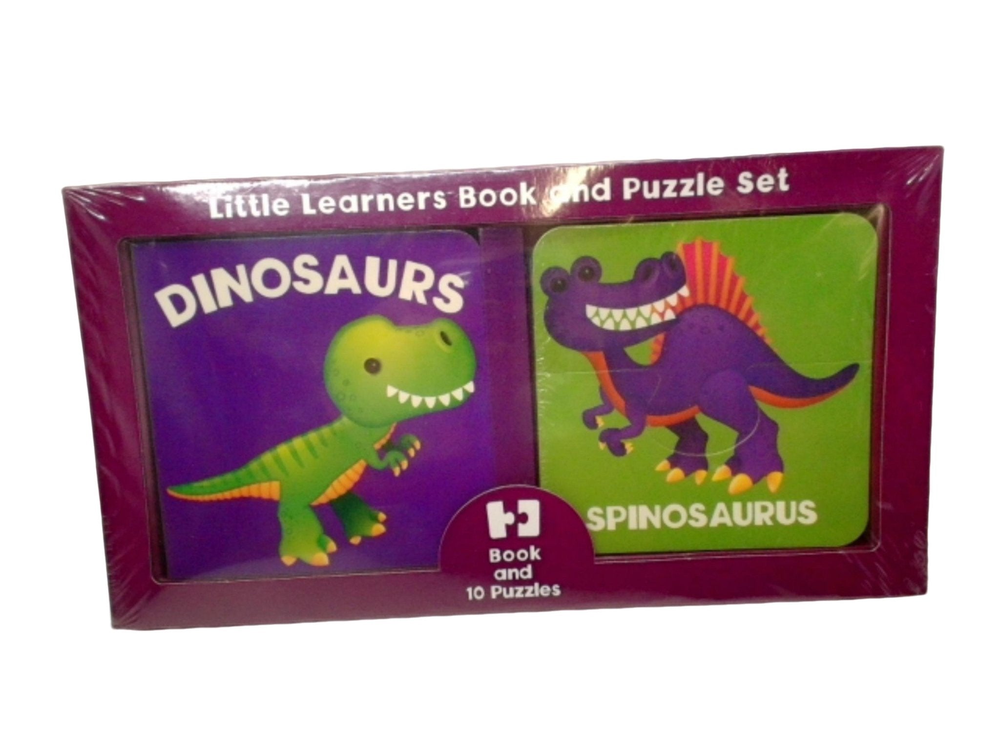 Little Learners Dinosaurs Book & Puzzle Set for Kids - Brantford Surplus