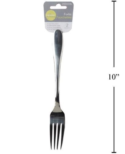 Luciano Gourmet Stainless Steel Dinner Fork Set - 2 Pieces - Brantford Surplus