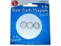 Magnet Rare Earth Round 7/16" 3pk. 5lb. Strength - Brantford Surplus