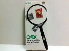 Magnifying glass 3 inch lens 2X with 4X bifocal - Brantford Surplus