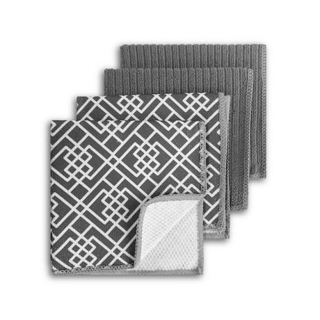 Mainstays Grey Dish Cloth Scrubbers 12x12 4 - Pack - Brantford Surplus