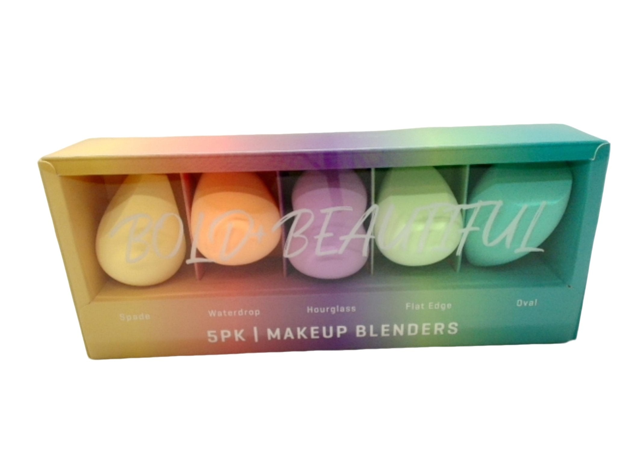 Makeup Sponge Set - Bold Beautiful 5 Assorted Blenders - Brantford Surplus
