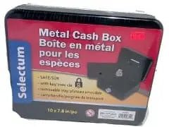 Medium Metal Cash Boxes, Appr. 10 x 7.85x3.5" with key - Brantford Surplus