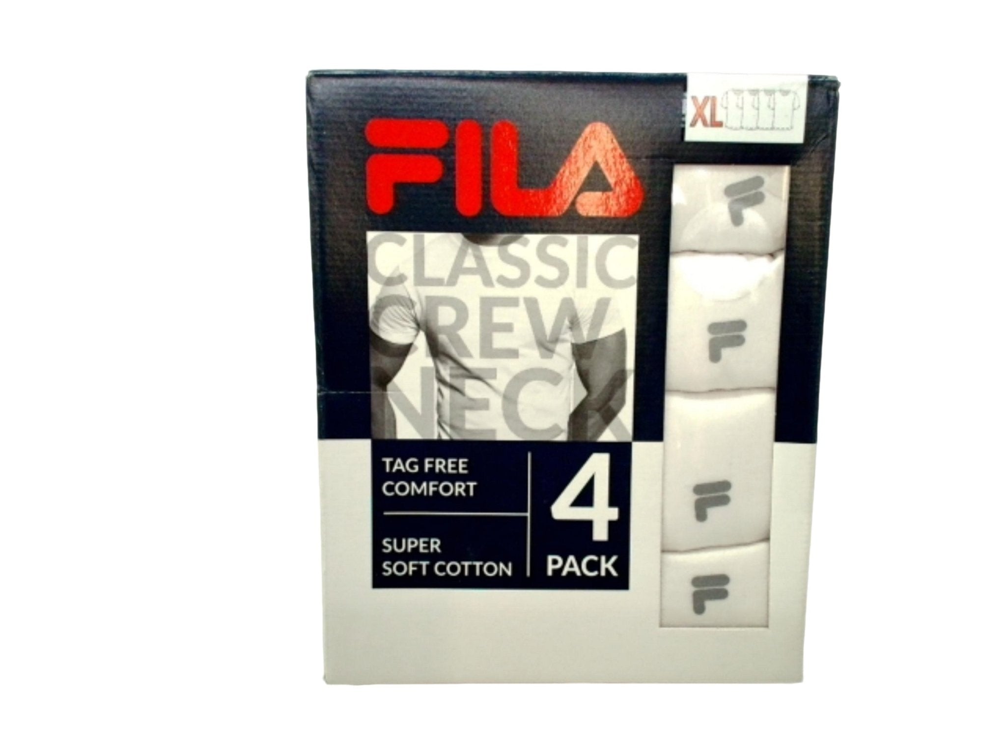 Men's XL White Tag - Free Crew T-Shirt 4 - Pack Fila - Brantford Surplus