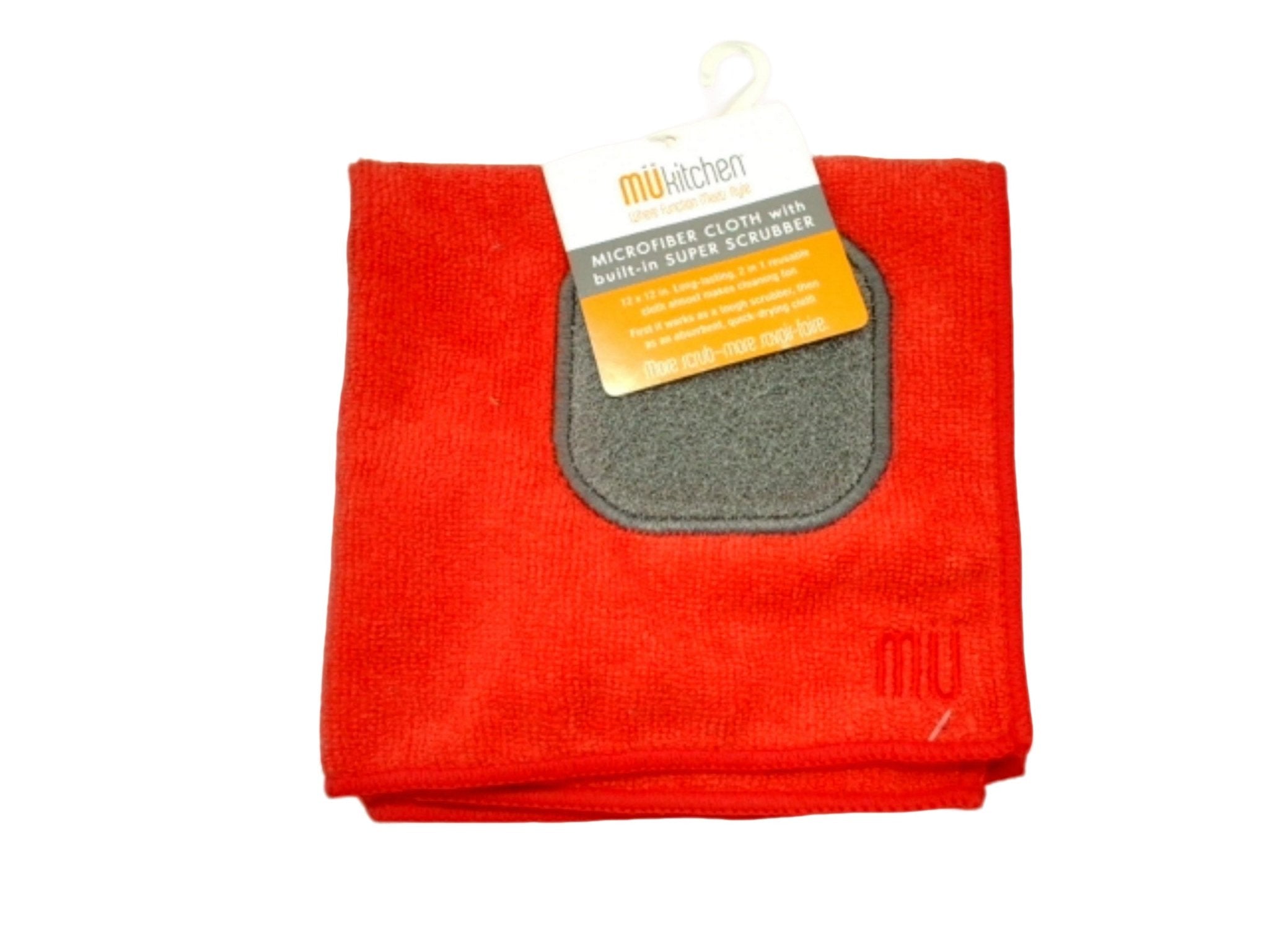 Microfiber Cloth w/Built - in Super Scrubber Red Mukitchen - Brantford Surplus