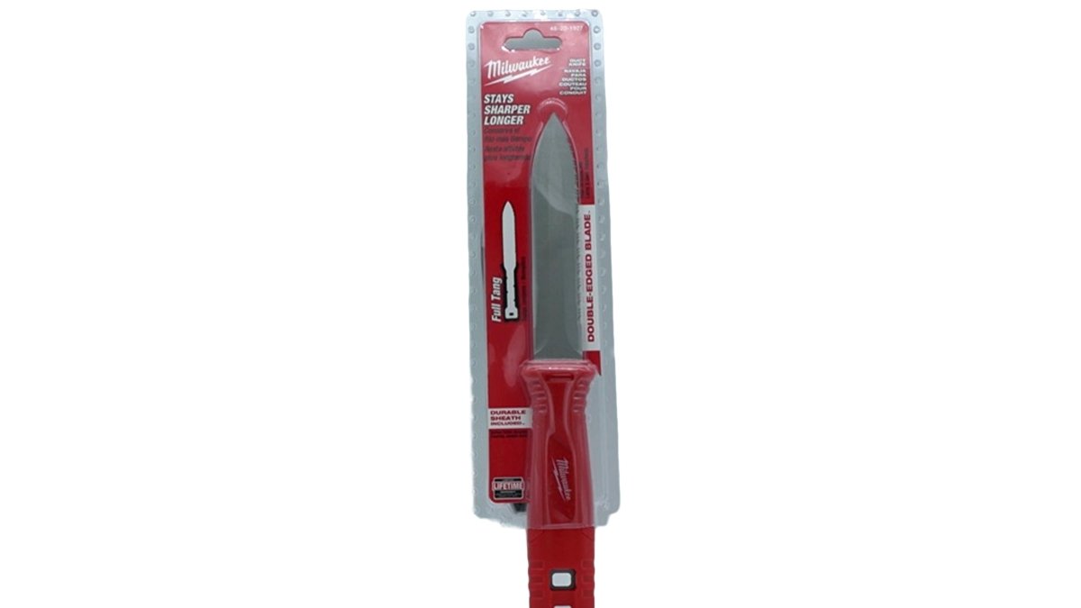 Milwaukee 11" Double Edged Duct Knife with Sheath - Brantford Surplus