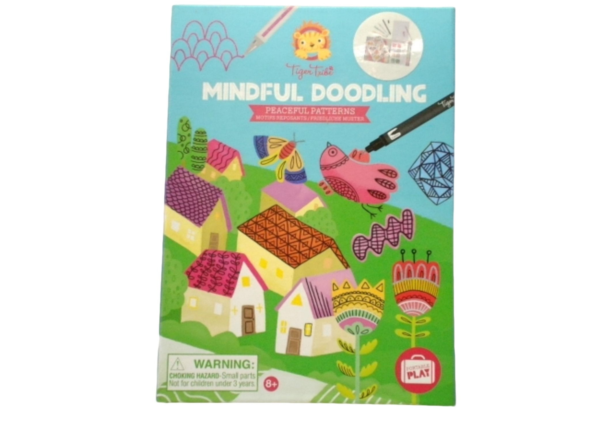 Mindful Doodling Kit for Kids - Tiger Tribe Patterns Art - Brantford Surplus