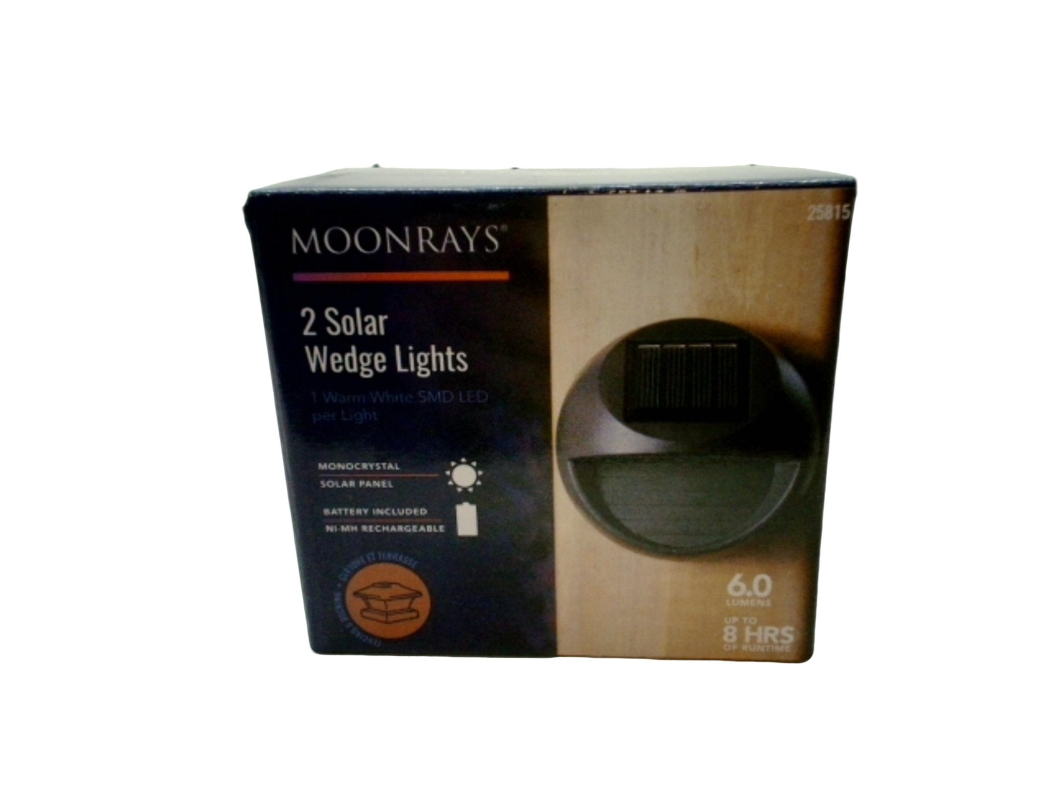 Moonrays Solar Wedge Lights Outdoor 6 Lumens 2 - Pack - Brantford Surplus