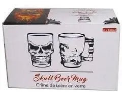 Mug Beer 550ml.Skull 2 pcs.Glass - Brantford Surplus