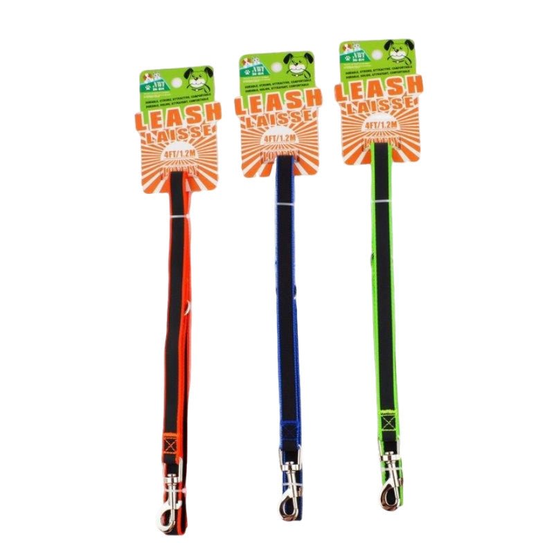 Neon Glow Dog Leash 4FT - Assorted Colors - Brantford Surplus