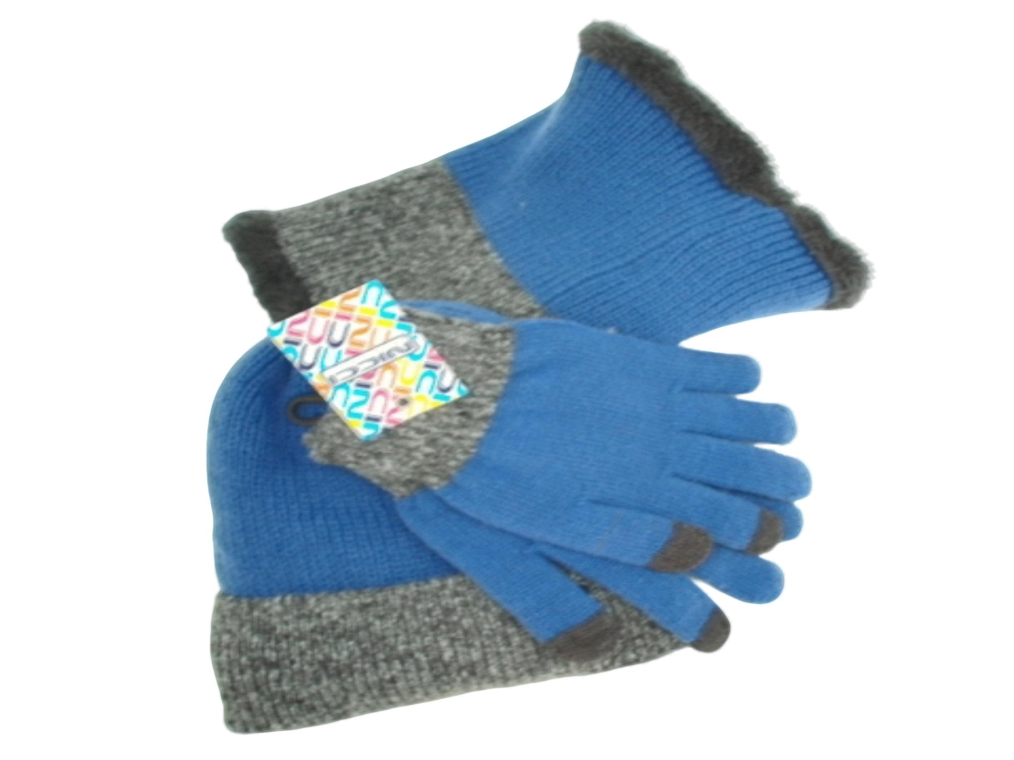 Nicci Kids Thermal Winter Set - Blue Gloves, Hat & Neck Warmer - Brantford Surplus