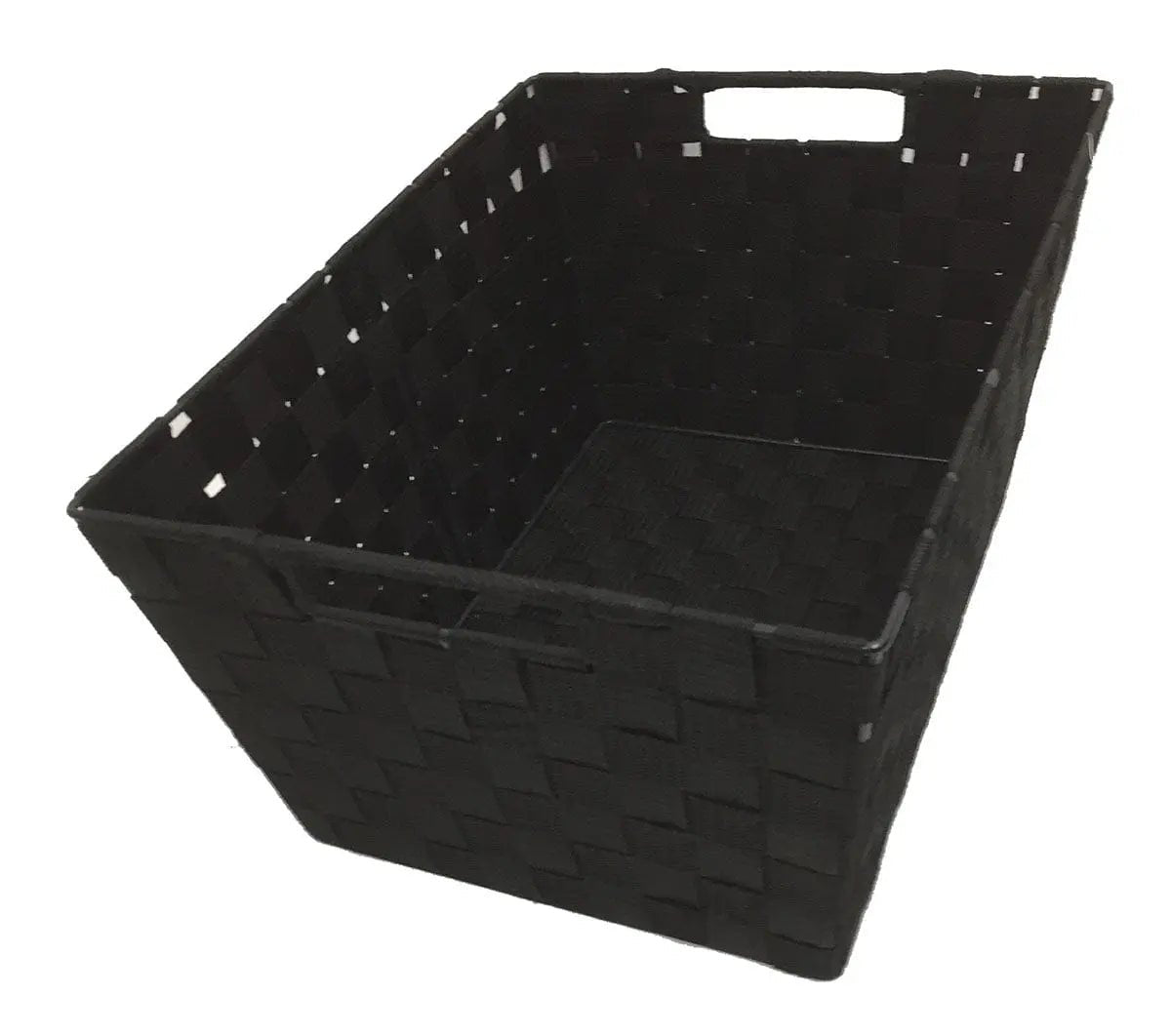 nylon storage basket 12" x 16" rectangular black - Brantford Surplus