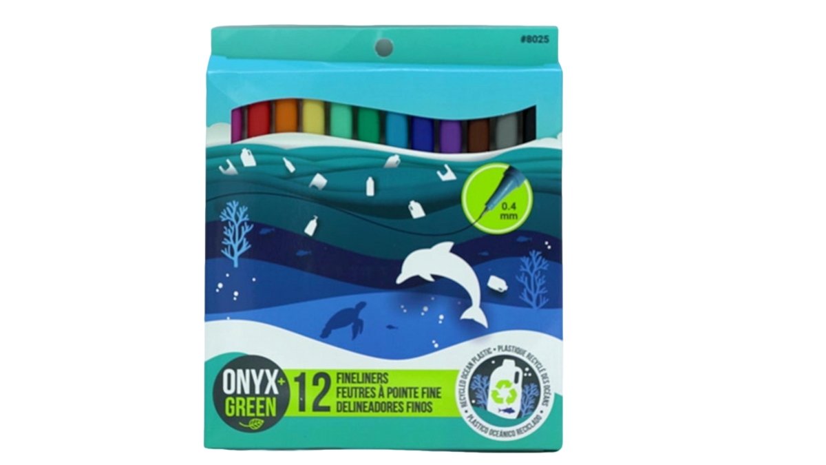 Onyx Fineliners Markers Set - 12 Assorted Colors - Brantford Surplus