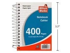 O.WKs. 400 - P 5.5x4" Chubby Notebook - Brantford Surplus
