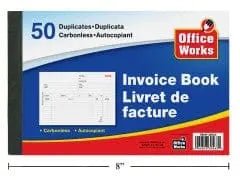 O.WKs. 50 Duplicate Invoice Bk., - Brantford Surplus
