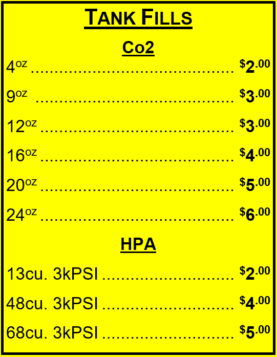 Paintball Tank Fills - Brantford Surplus