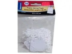 Paper String Tags 30 pkg. W/ hole - Brantford Surplus