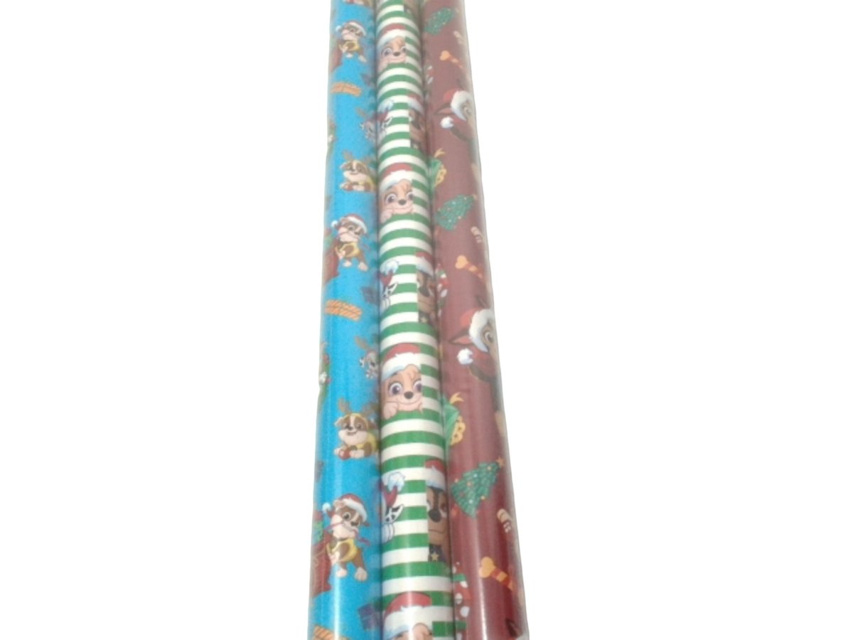 Paw Patrol Christmas Wrapping Paper 3 Rolls 60sqft - Brantford Surplus