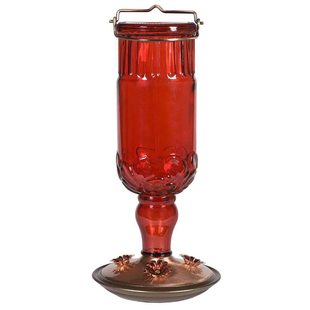 Perky-Pet Antique Red Bottle Hummingbird Feeder 24oz