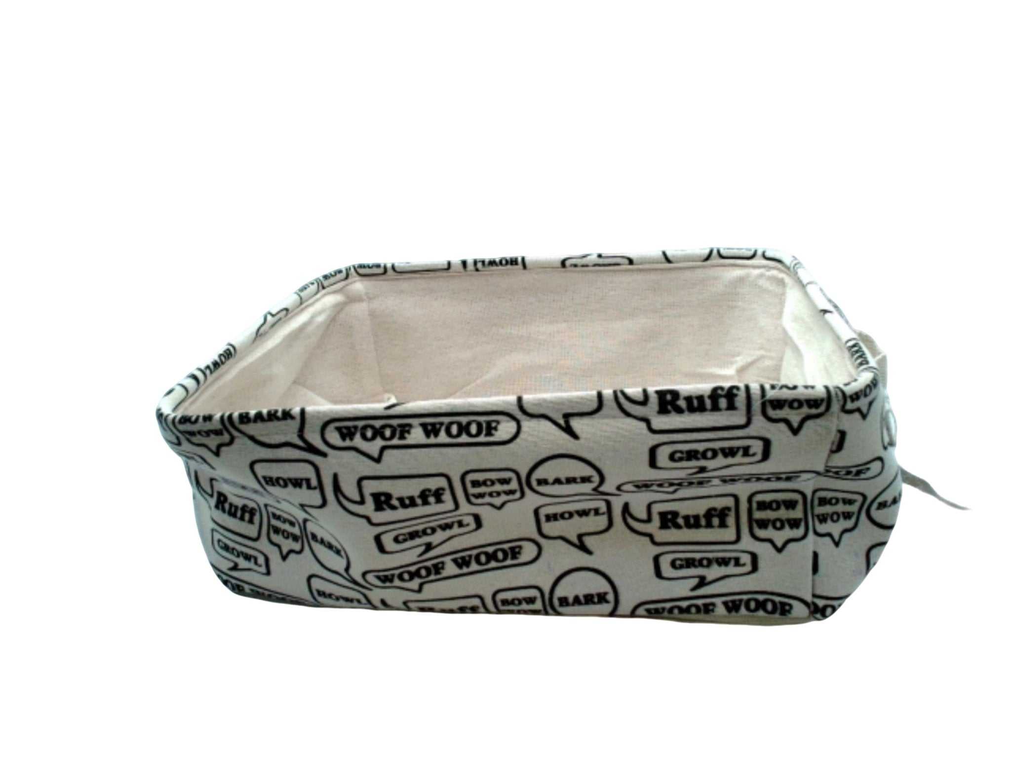 Pet Storage Bin 16" x 12" x 7" Linen Speech Bubbles Winifred & Lily - Brantford Surplus