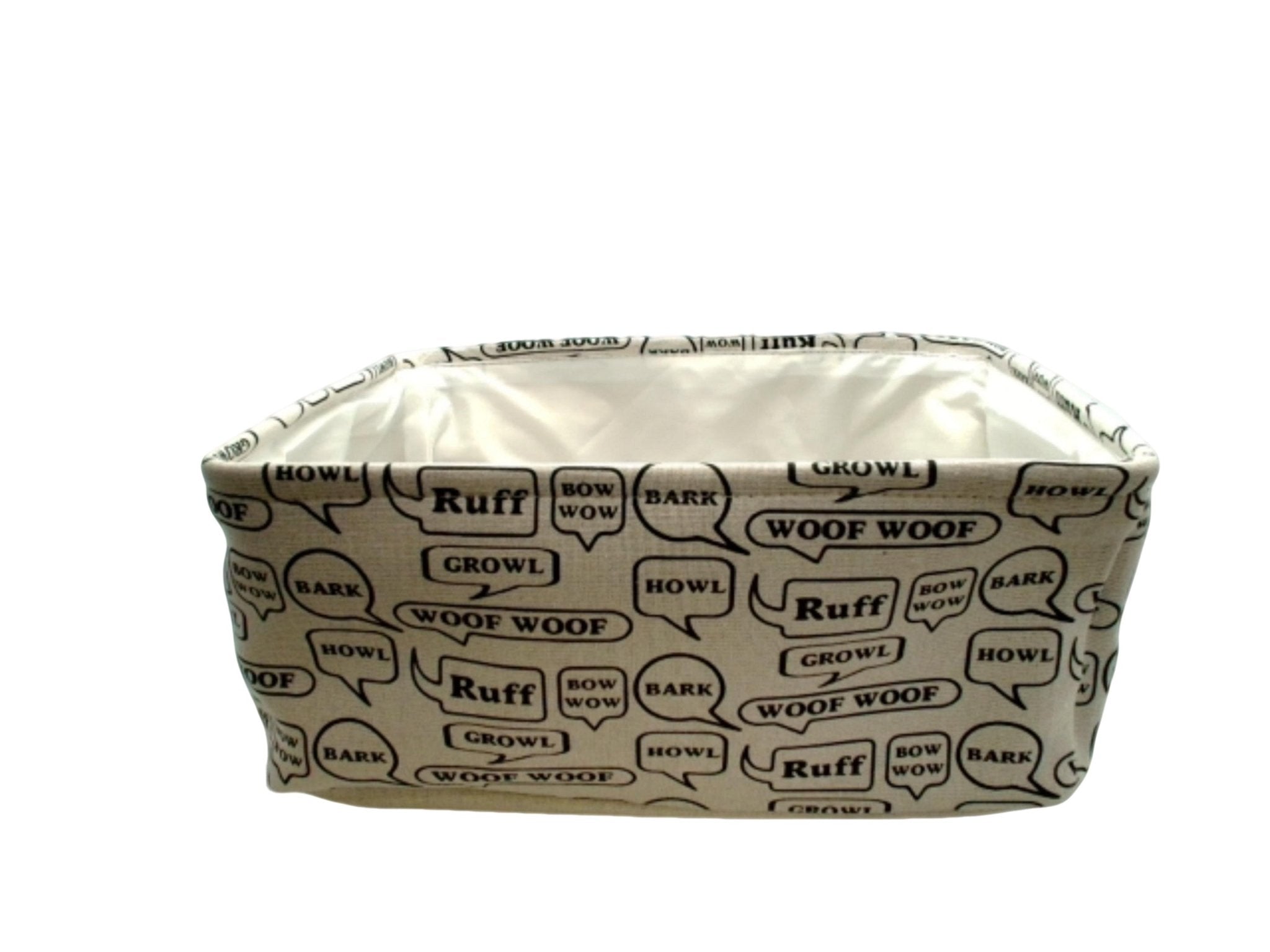 Pet Storage Bin 17" x 13" x 8" Linen Speech Bubbles Winifred & Lily - Brantford Surplus