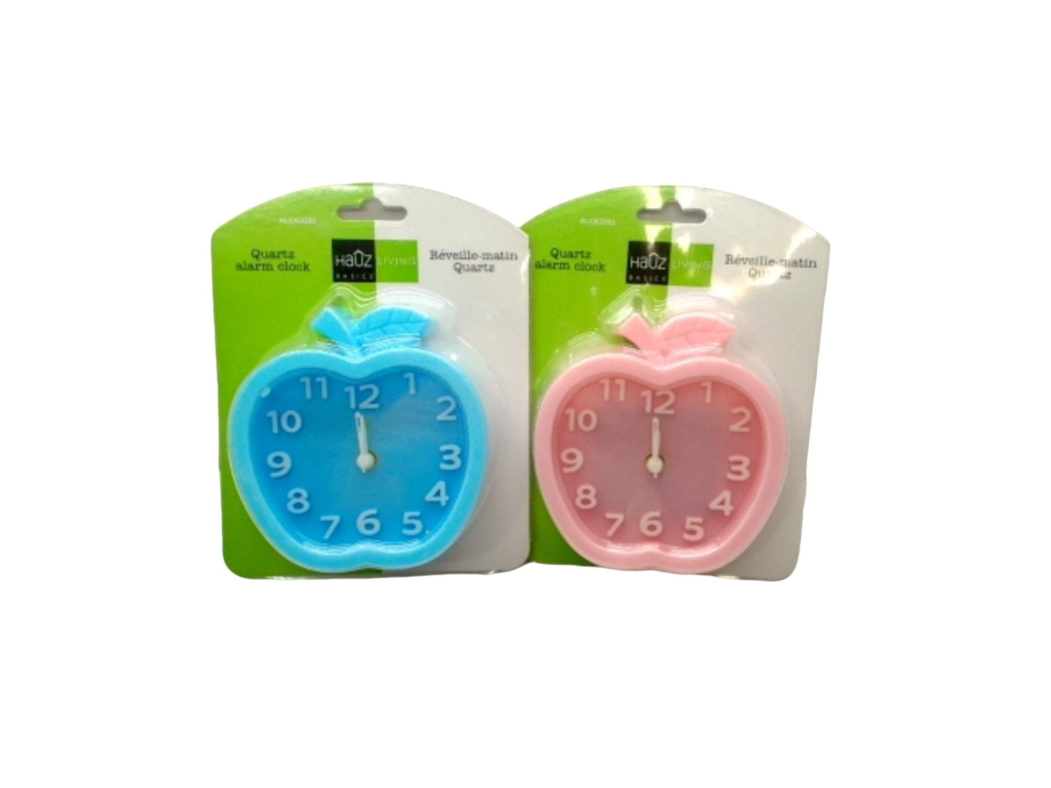 Pink Blue Quartz Apple Alarm Clock - Hauz Living - Brantford Surplus