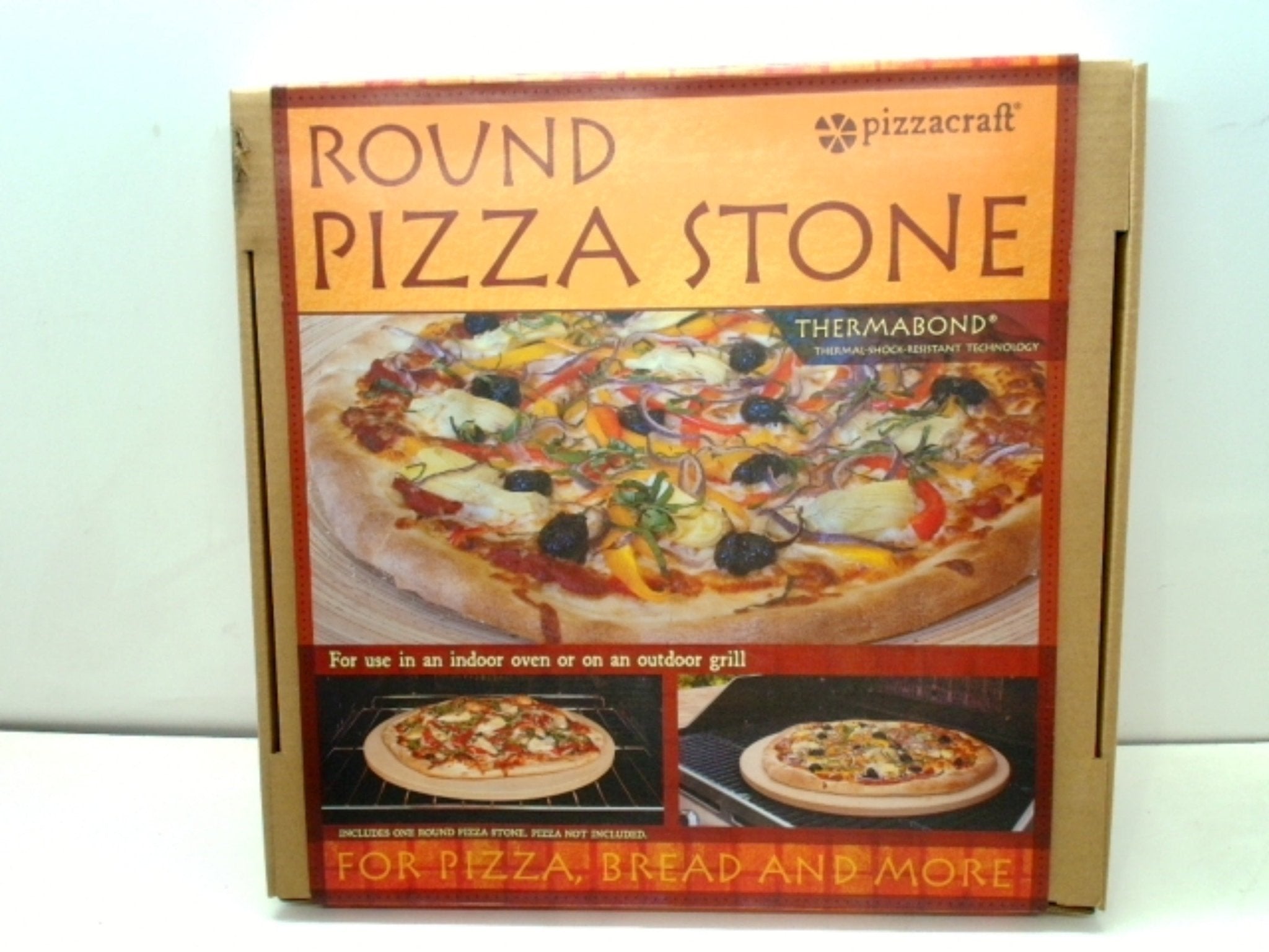 Pizzacraft Round Pizza Stone - Durable 16.5 Inch Baking Tool - Brantford Surplus