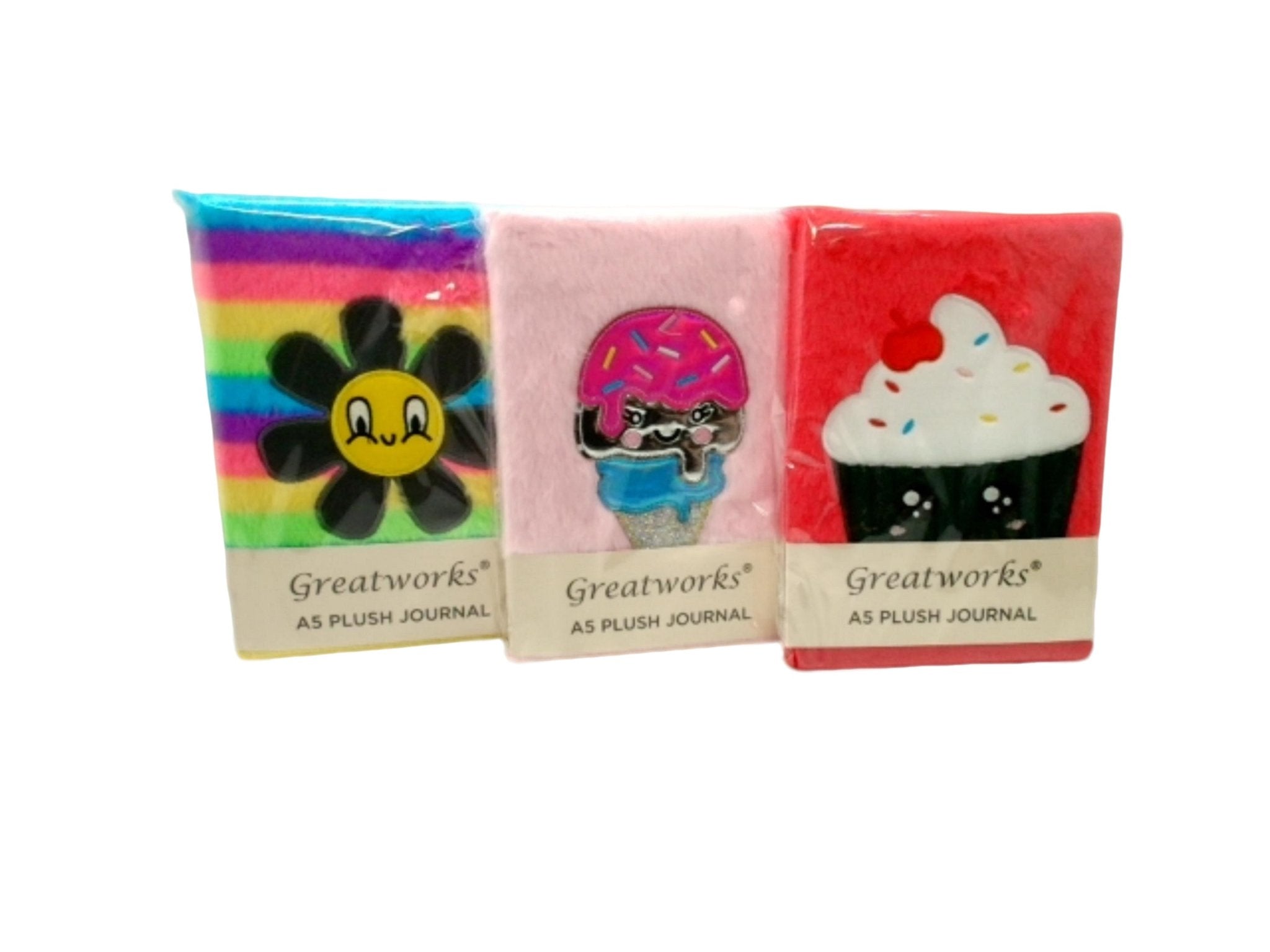 Plush Journal Notebook - 80 Sheets Assorted Greatworks - Brantford Surplus