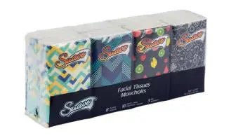 Pocket tissue 3 ply Sauve 10 tissues per pack - 8 pack - Brantford Surplus