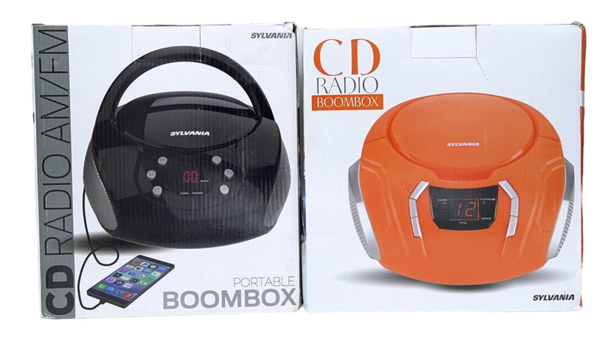 Portable CD Boombox Radio Player – Compact Stereo - Brantford Surplus