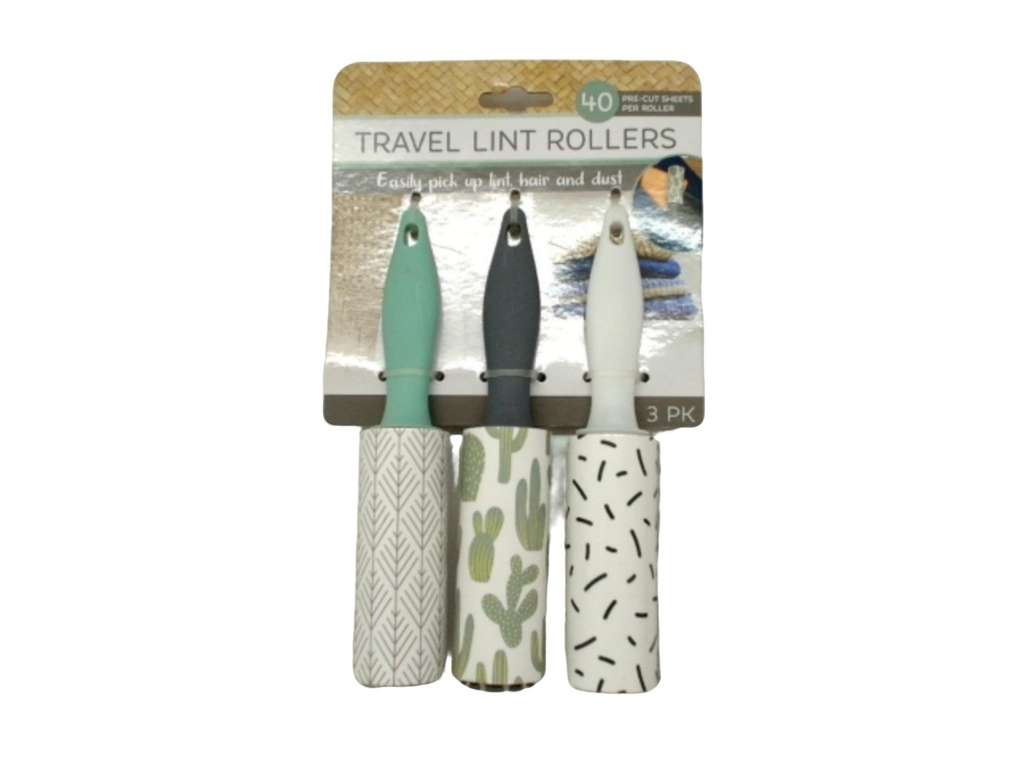 Portable Lint Roller 3 Pack - 40 Sheet Travel Essential - Brantford Surplus