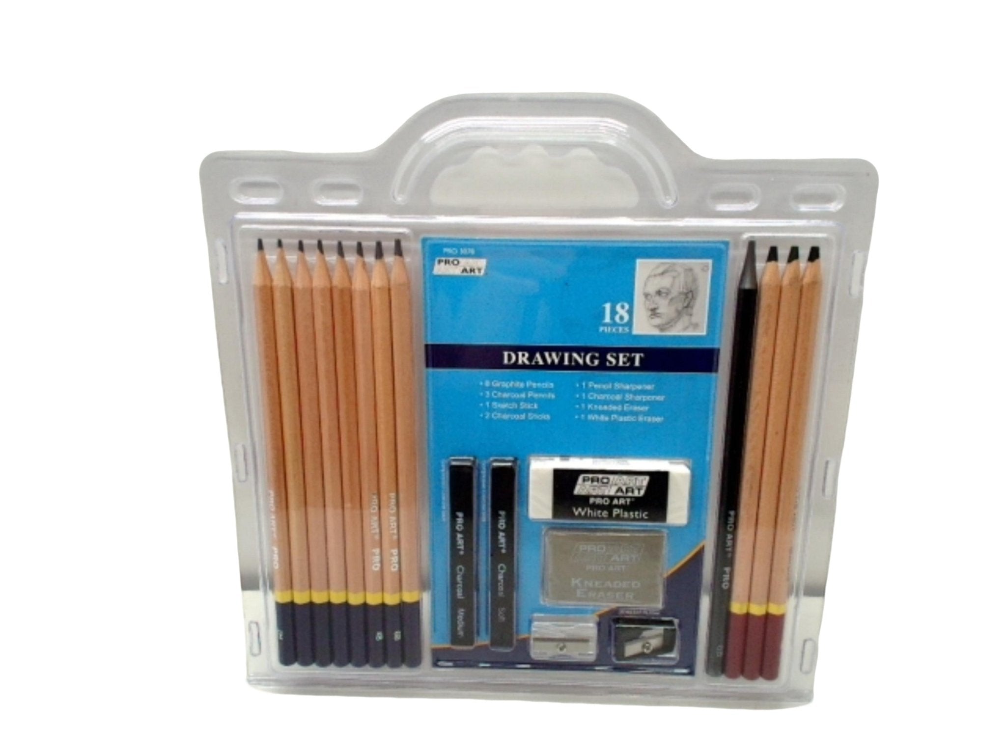 Pro Art Drawing Set - 18 - Piece Artist Sketch Kit - Brantford Surplus