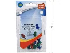 Push Pins Assorted 80 in a box - Brantford Surplus