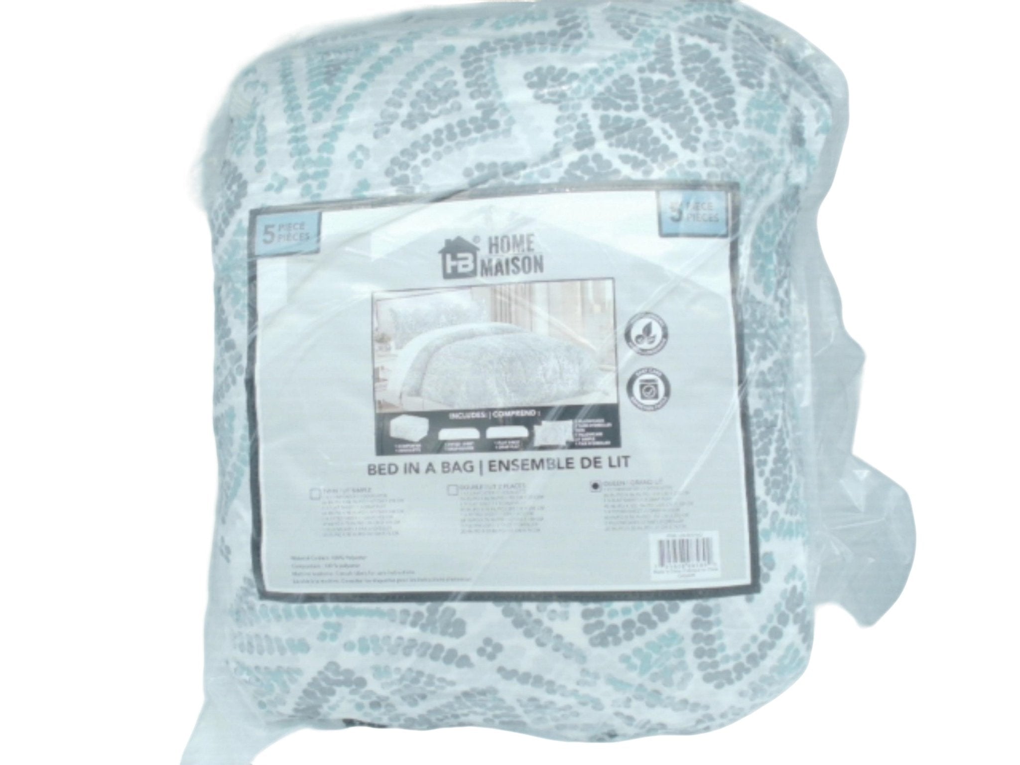 Queen Bed in a Bag 5 - Piece Set - Assorted Home Maison - Brantford Surplus