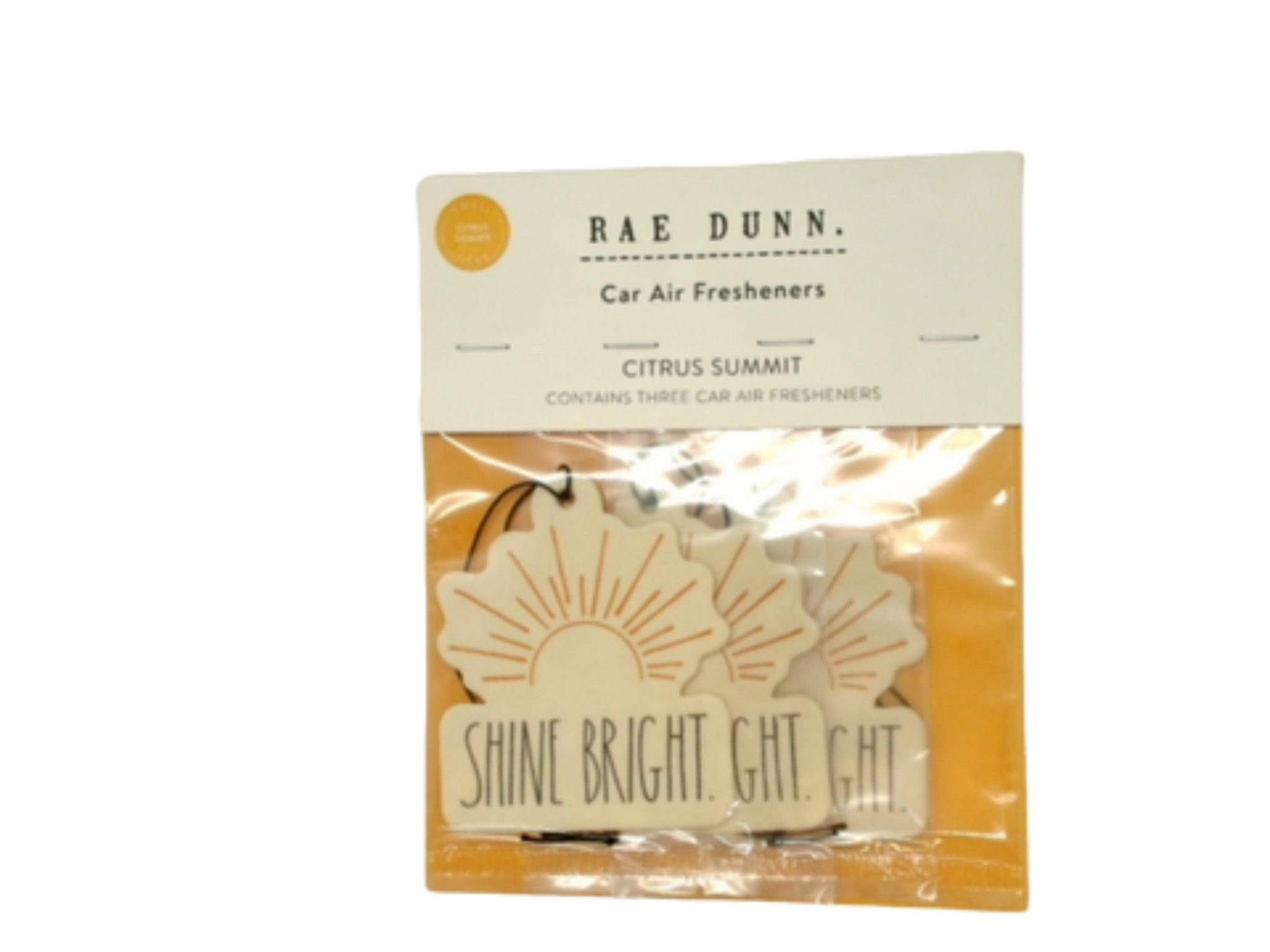 Rae Dunn Citrus Car Air Fresheners 3pk Summit Shine - Brantford Surplus