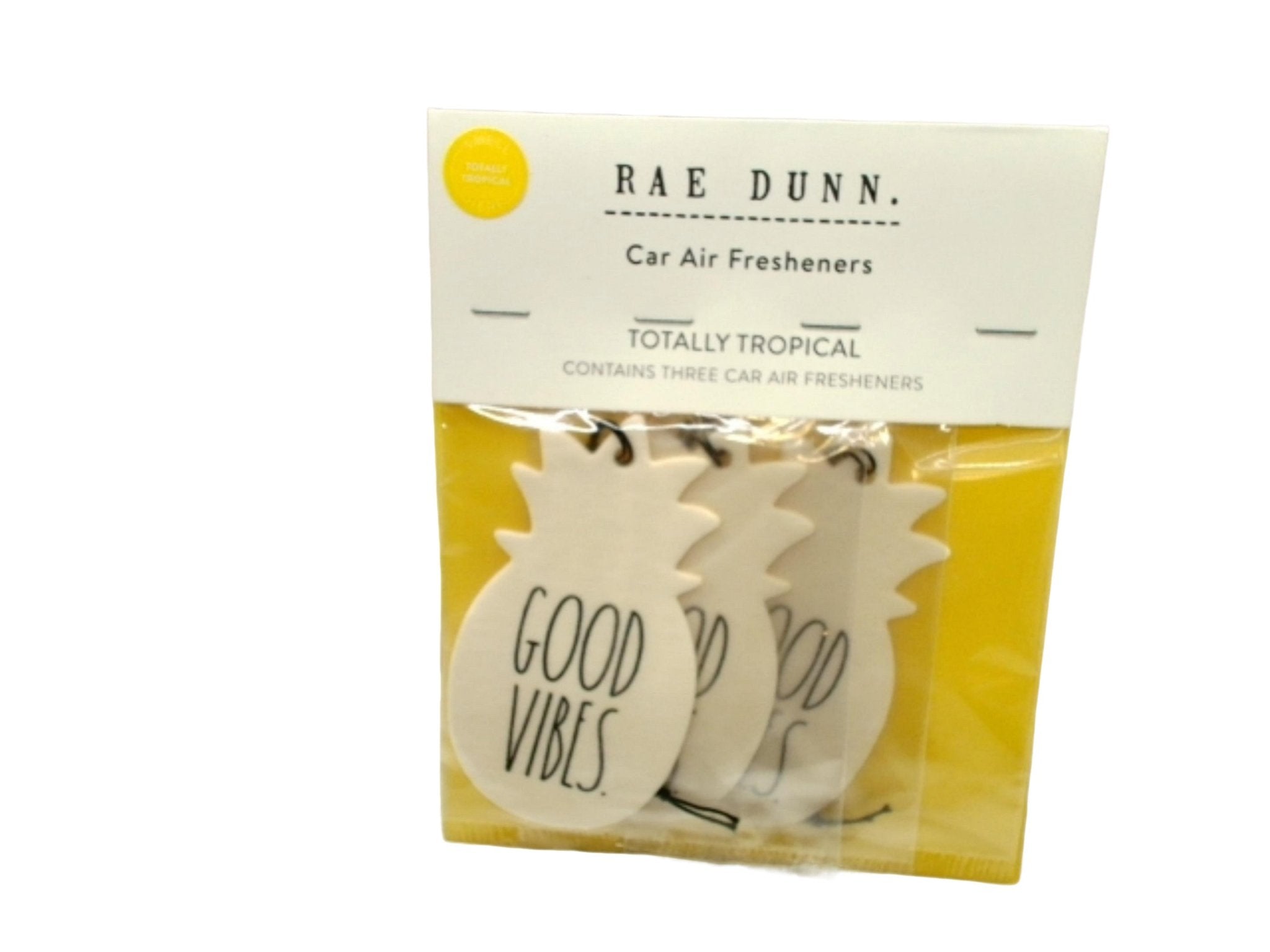 Rae Dunn Tropical Pineapple Car Air Fresheners 3 - Pack - Brantford Surplus