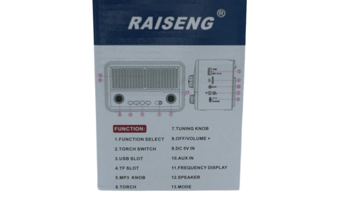 Raiseng 3 Band Portable Radio AM/FM/SW Receiver - Brantford Surplus
