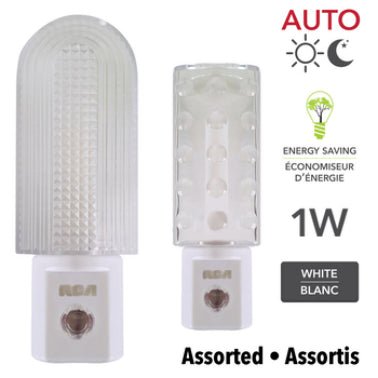 RCA Auto Sensor Night Light 1W - Assorted Shapes - Brantford Surplus