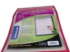 Re - Usable Dry Erase Pockets 4 asst.colors - Brantford Surplus