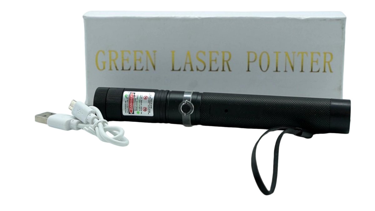 Rechargeable Green Laser Pointer - High Power Handheld Laser - Brantford Surplus