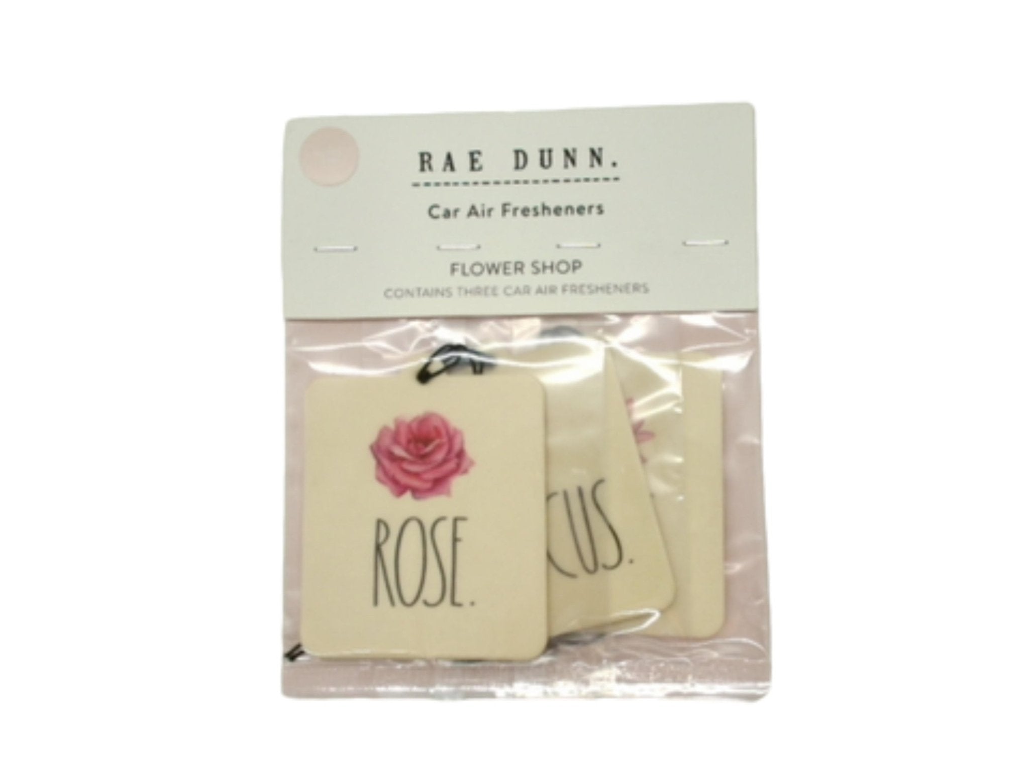 Rose Flower Car Air Fresheners 3pk - Rae Dunn - Brantford Surplus