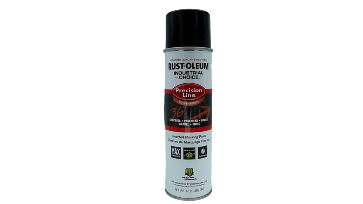 Rust - Oleum Black Inverted Marking Paint Solvent - Based 482g - Brantford Surplus