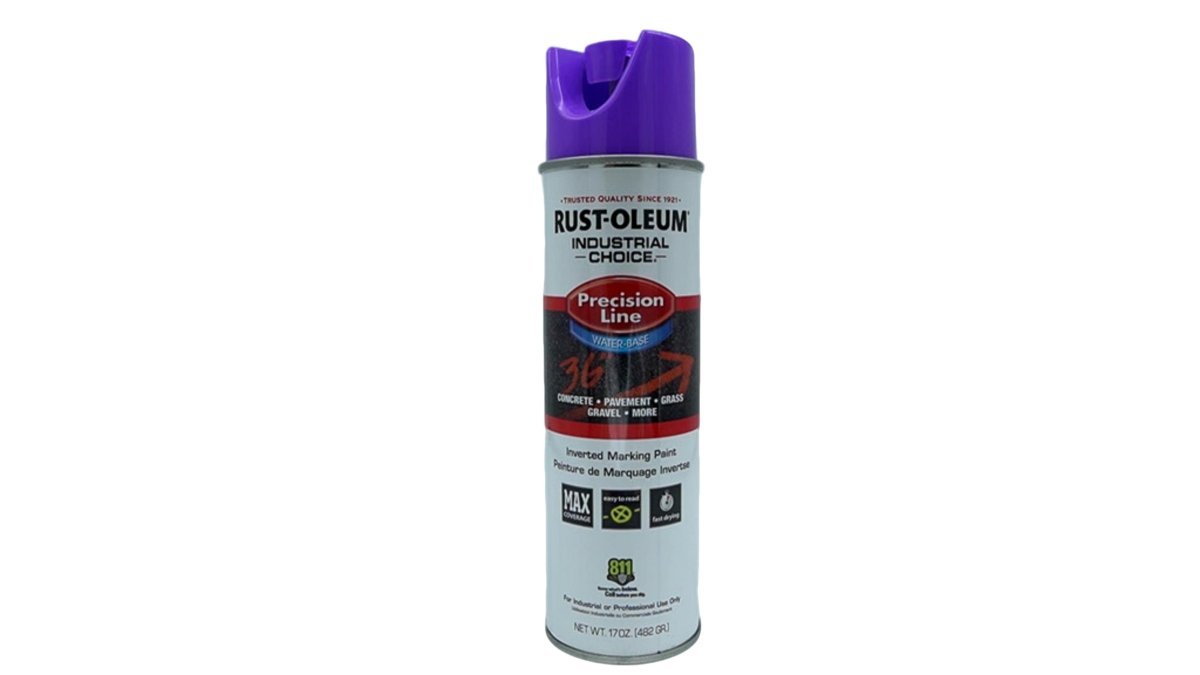Rust - Oleum Fluorescent Violet Inverted Marking Paint 482g - Brantford Surplus