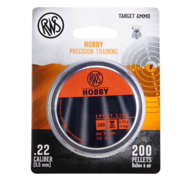 RWS .22 Cal Airgun Pellets - 11.9gr Wadcutter Ammo - Brantford Surplus